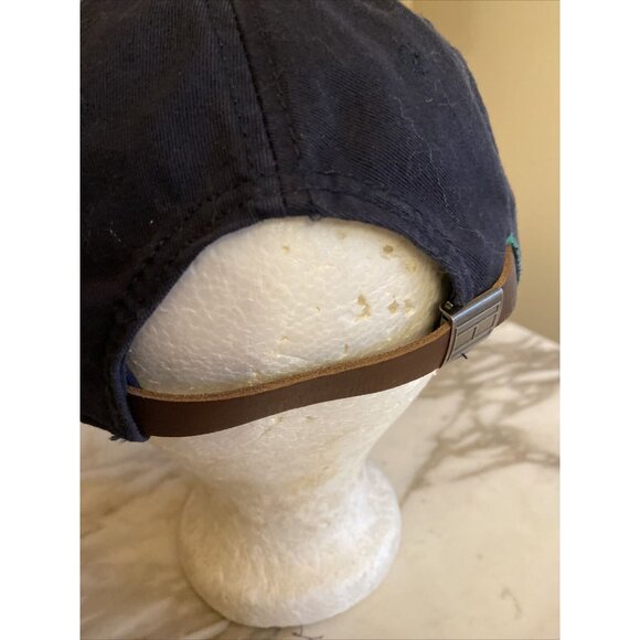 Tommy Hilfiger Classic Logo Cotton Blue Baseball Cap Hat One Size Adjustable - Picture 4 of 7